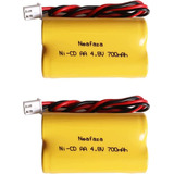 2 Baterias  4.8v 700mah Ni-cd Para Emergi-lite Mag93nc487