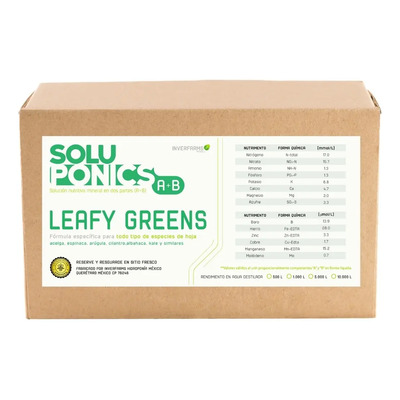 Solucion Nutritiva Leafy Gree 10,000l Soluponics Hidroponia  | Meses sin interés