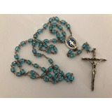 Rosario Virgen Medalla Milagrosa Italiano Azul Celeste 