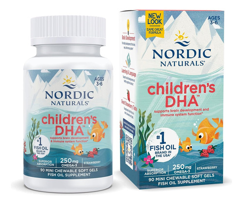 Omega Dha Para Niños Nordic Naturals 250mg 90 Mini Gel