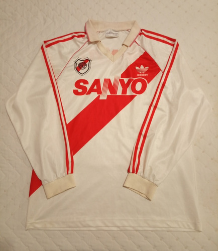 Camiseta River Plate Retro 1994 Mangas Largas Vintage Sanyo