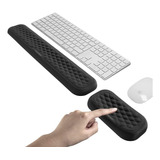 2 Almohadillas Reposamunecas Para Mouse Y Teclado | Negro