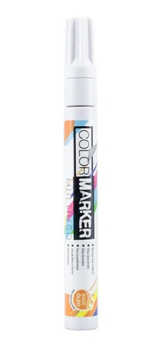 2x Caneta Color Marker Multiuso Branco Pinta Rejunte 