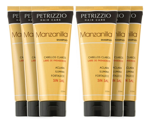 Shampoo Manzanilla Petrizzio Pack 6