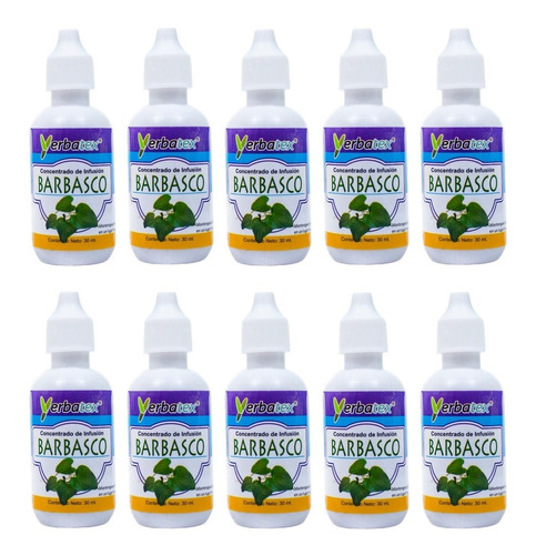 10 Extractos De Hierba Barbasco En Gotas 30 Ml C/u