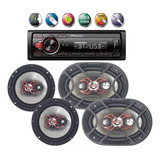 Auto Rádio Mp3 Bluetooth Fm Carro Automotivo + 4 Bravox