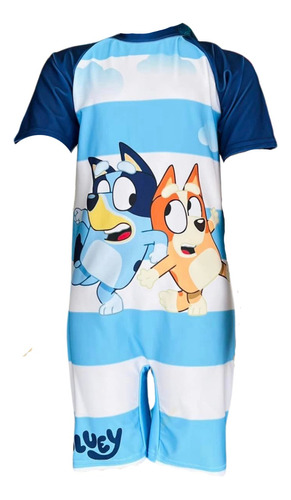 Traje De Baño Completo Niño Compatible Perrito Bluey Bingo