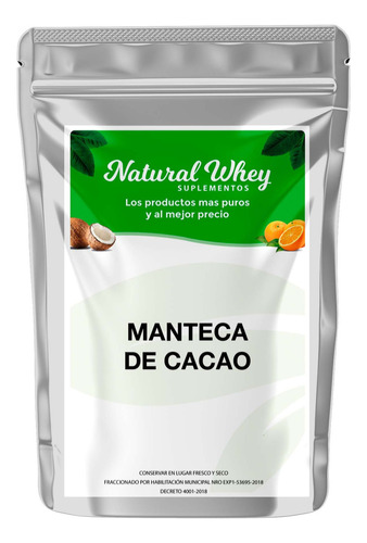 Manteca De Cacao Pura 100 Gramos