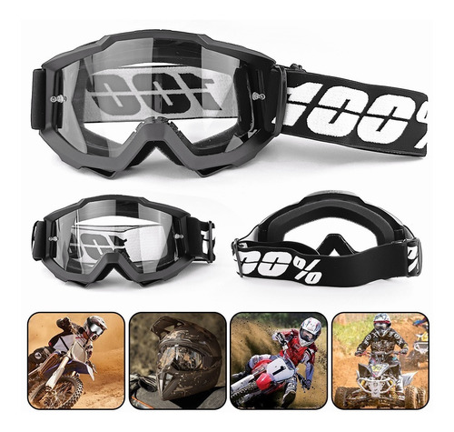 Lentes Googles Motocross Motociclista Gafas Tácticos Negro