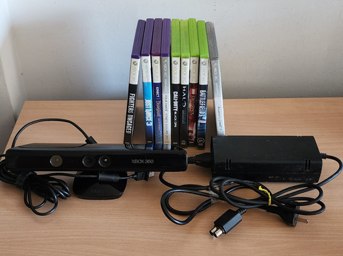 Kinect 360 + Fuente Trafo Xbox 360 + Juegos - 100% Original