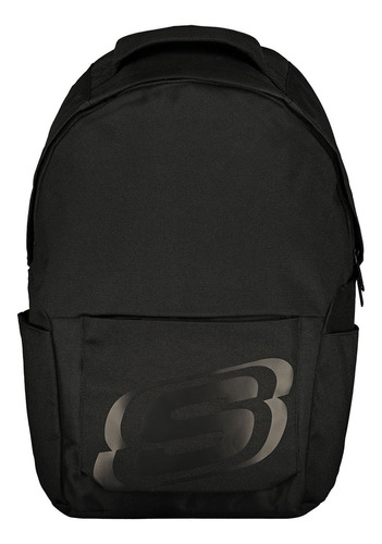 Backpack Skechers Unisex Skch7681blk Color Negro Diseño De La Tela Liso