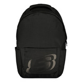 Backpack Skechers Unisex Skch7681blk Color Negro Diseño De La Tela Liso