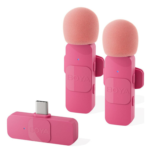 Micrófono Lavalier Inalámbrico Boya By-v20 Rosa Para Android