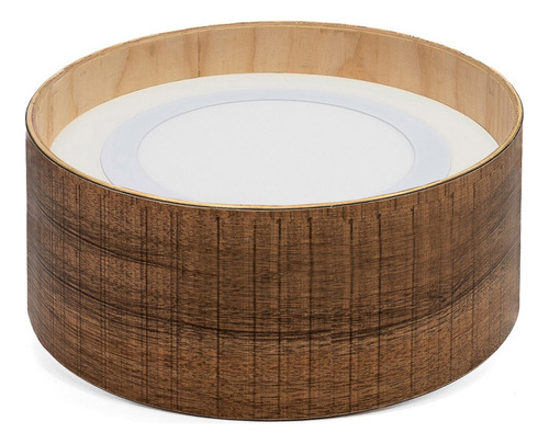 Lampara Plafon Techo Moderna Luz Led 24w Madera Nordico