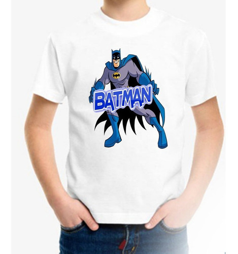 Polera Estampada 100% Algodon Niño Batman