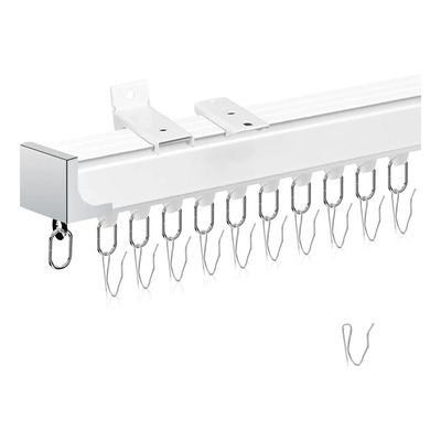 KKLUV® Riel De Cortina Ajustable Cortineros Metalicas Riel Para Cortina De Techo O Pared 80 A 150cm Tubo Para Cortina Con Rodillos Silenciosos Y Ganchos Para Sala De Estar Dormitorio Ducha Y Rv | MercadoLibre