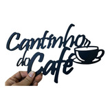 Placa Decorativa Madeira Cantinho Do Café Mdf Decoração Cantinho Do Café Preto