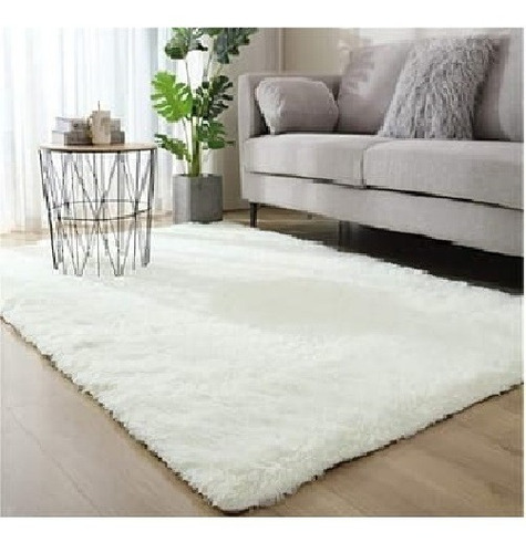 Alfombras Peludas Livianas 240cmx200cm Blanco