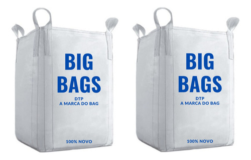 2 Big Bag Novo Ensacar 90x90x120 Reciclagem Entulho 1000kg