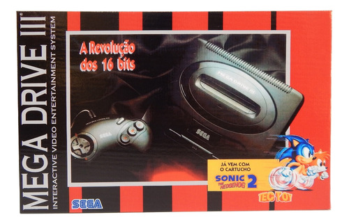 Caixa Vazia Mega Drive 3 Tec Toy Papelão Para Reposição