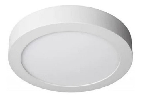 Foco Panel Led Plafon Sobrepuesto Redondo 6w Luz Cálida 