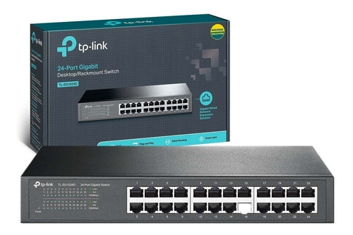 Switch 24 Portas Gigabit 10/100/1000 Tp-link Tl-sg 1024d Nf