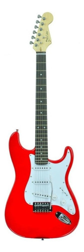 Guitarra Eléctrica Deviser L-g1 Stratocaster De Tilo Red Con Diapasón De Richlite