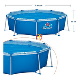 Pileta Piscina De Lona N°8 Tiburoncito Redonda 305 X 65 Cm 4500 L Envio