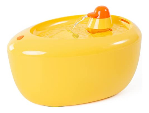 Cat Dog Flowing Water Fountain,  Yellow Duck Shaped 2.0...