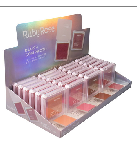 Blush Compacto Feels Mood Hb6117 Cor 3 Ruby Rose