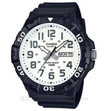 Reloj Casio Mrw-210h-7avdf Para Hombre, Color De Correa Negro, Color De Bisel, Color De Fondo Negro, Color De Fondo Blanco