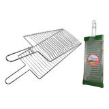 Parrilla Plegable Para Pescado, Con Funda