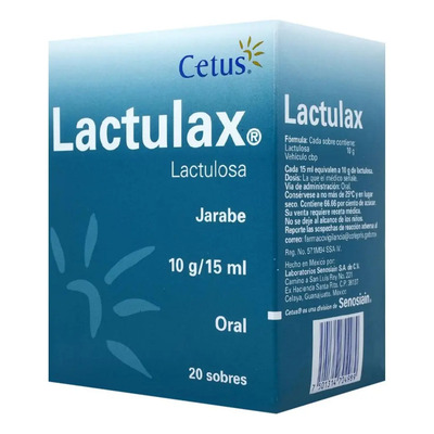 Lactulax Jarabe 10 G\u002F15 Ml, 20 Sobres 15 Ml | Meses sin interés