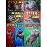 Lote Infantil Dinos X 10 Revistas Para Colorear 