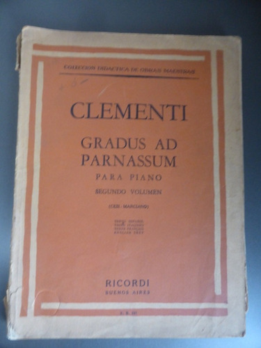 Clementi Gradus Ad Parnassum Para Piano Vol. 2 Cesi Marciano