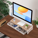 Ygyqz Soporte Para Monitor (madera-2 Niveles Ondulado)