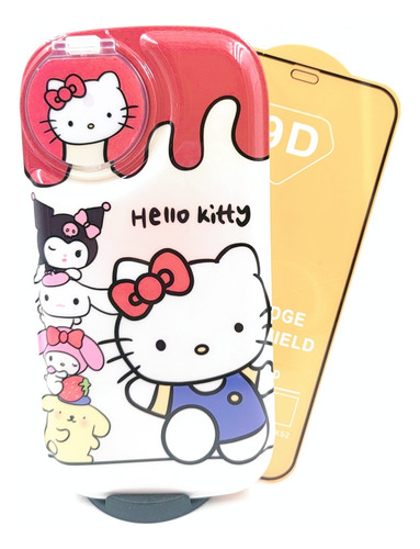 Case Kitty Espejo + Mica Cristal Para iPhone 12 