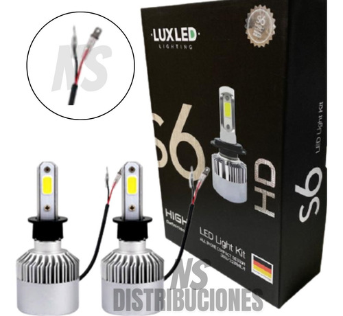 Kit Cree Led S6 Plus 44000 Lm H3 H1 H4 H7 H27 Psx24 9006 H11