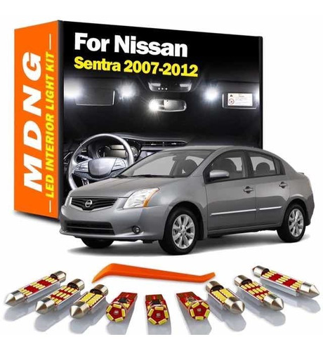 Led Premium Interior Sentra 2007 2012 + Herramienta Canbus