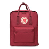 Mochila Fjallraven Kanken Casual Unisex De 16 L Para Adultos Color Bordó Diseño De La Tela Liso