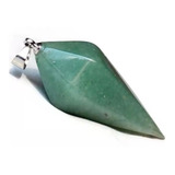 Collar Con Pendulo Piedra Natural Jade Verde 