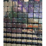 Shimmer Wall 4d Panel Pared Cortina 30x30 Cm Negro X 10 Un