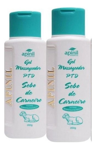 Kit 2 Cremes Massageadores Apinil - Sebo De Carneiro - 190g