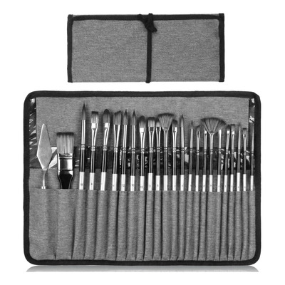 Juego De 24 Pinceles De Pintura Acrílica Acuarela De Nailon | MercadoLibre
