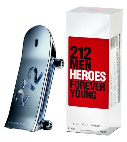 Carolina Herrera 212 Heroes 90ml Hombre - Original