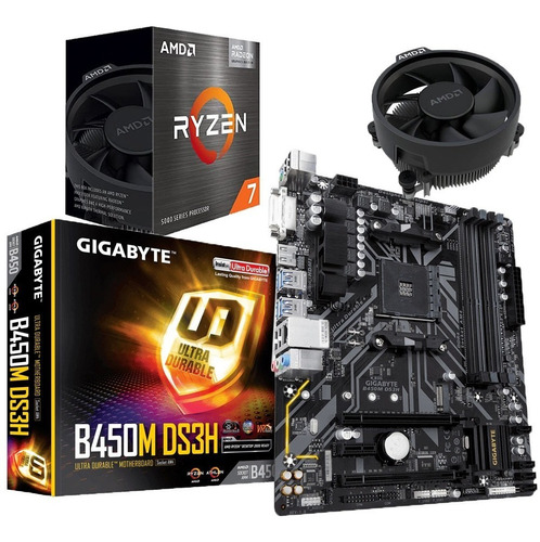 Combo Board B450m Procesador Amd Ryzen 7 5700g Pc