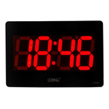 Relógio De Parede Mesa Led Grande Calendário Lelong Le-2116