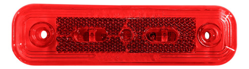 Foco Lateral Led Rectangular Rojo 12 Y 24 Volts