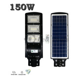 Luminaria Solar Pública Poste Rua Led 150w Cor Preta