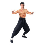 Pantalon Negro Gimnasia Kung Fu  Tai Chi Wushu Con Puños